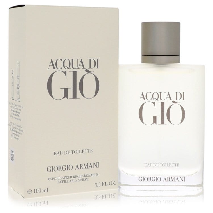 Perfume & Cologne 100 ml Eau De Toilette Spray Refillable Acqua Di Gio Eau De Toilette Spray Refillable By Giorgio Armani Brand
