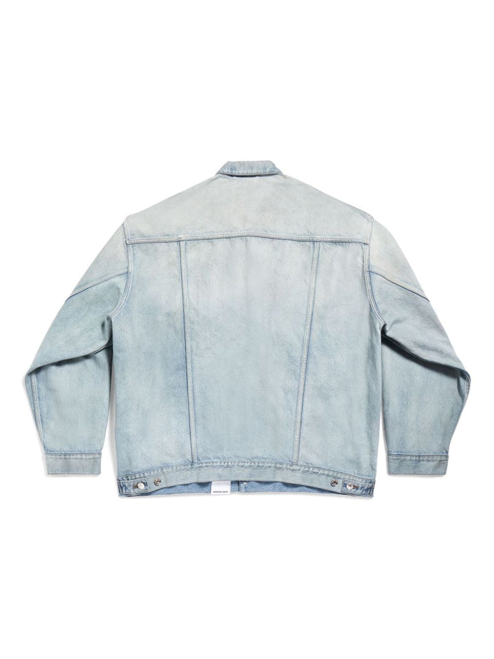 Jackets 1 Balenciaga Denim jacket with flap pockets and drop shoulder Brand