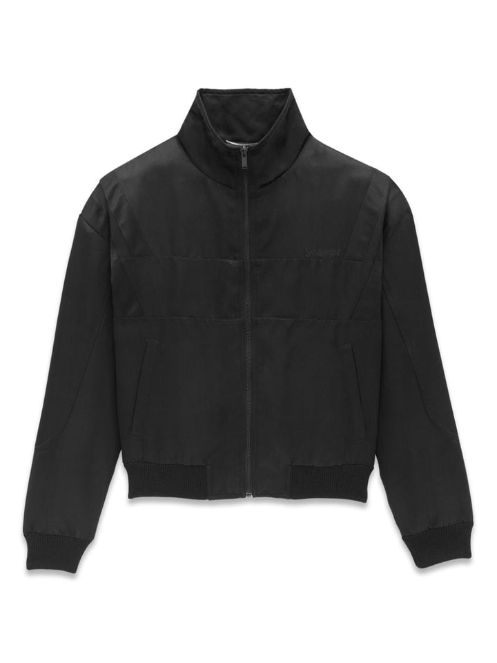 Jackets 48 Saint Laurent Coats Black Satin Brand