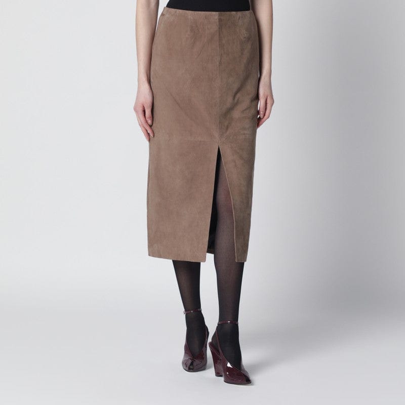 Skirts ROTATE Birger Christensen - Brown suede pencil skirt - 38 DK Brand