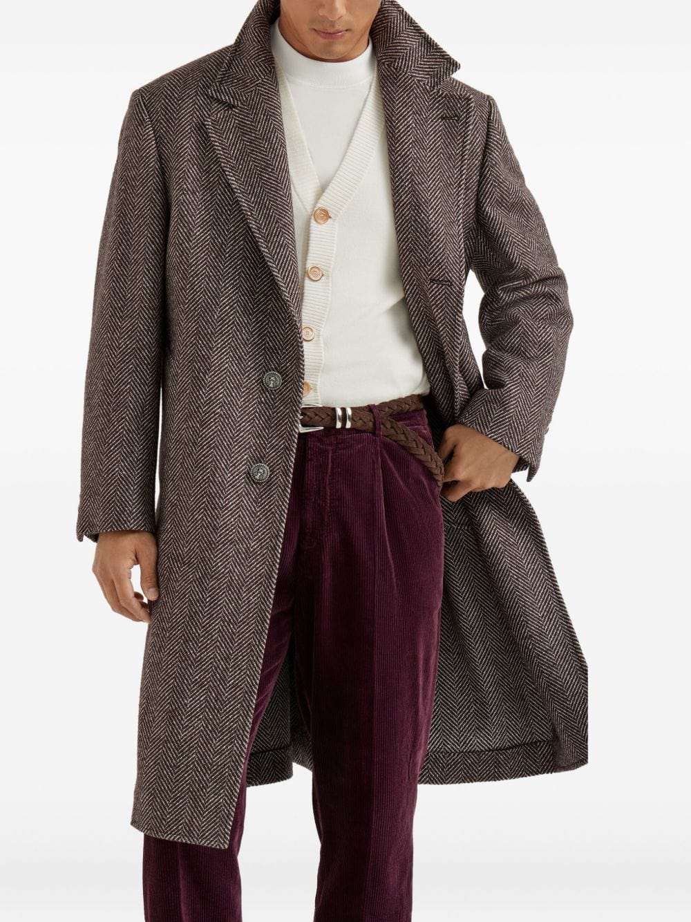 Jackets 48 Brunello Cucinelli Coats Brown Brand