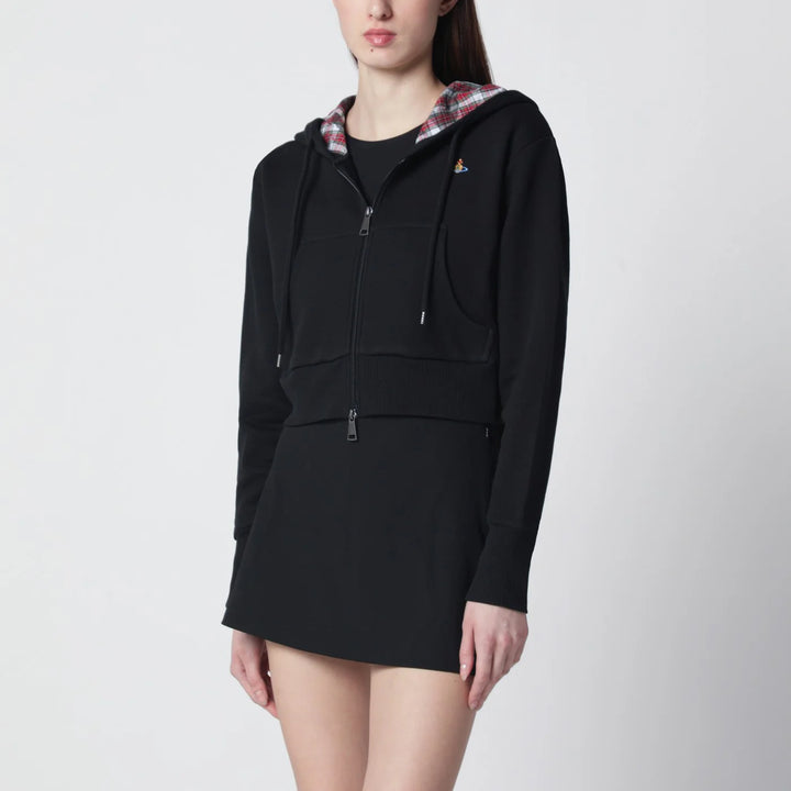 Vivienne Westwood - Black cropped sweatshirt with Orb logo