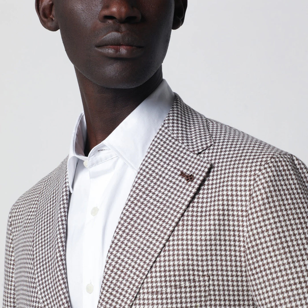 Tagliatore - Single-breasted jacket with brown pattern