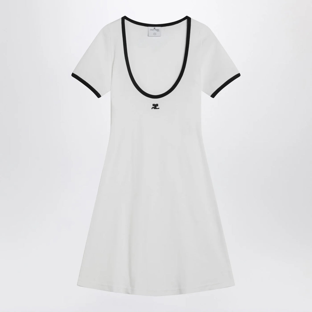 Courrèges - Black/white mini dress in cotton