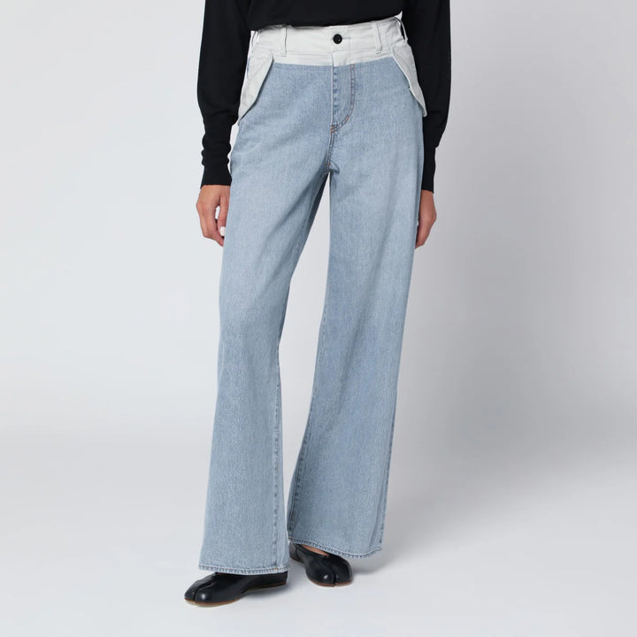 Sacai - Blue/light grey two-tone jeans
