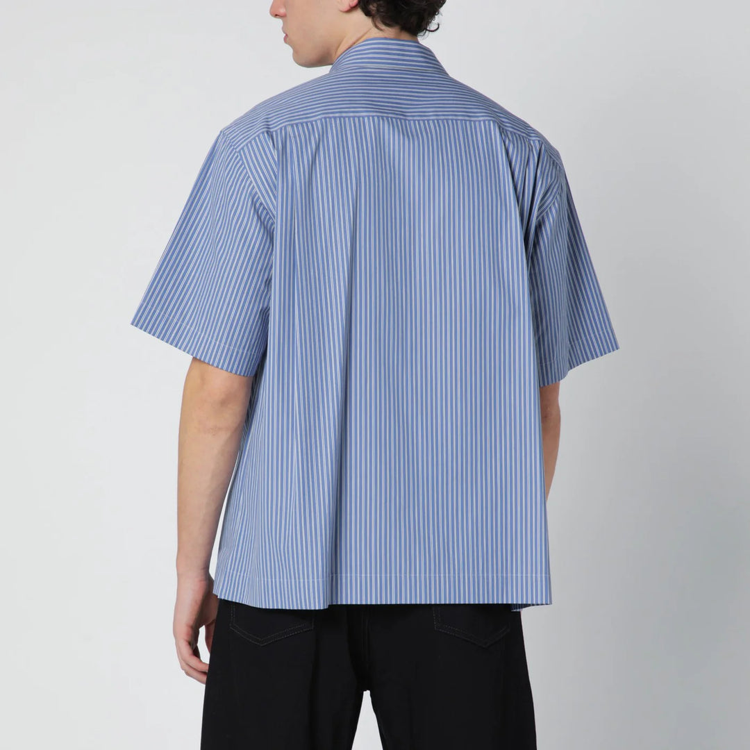 Sacai - Light blue striped cotton shirt