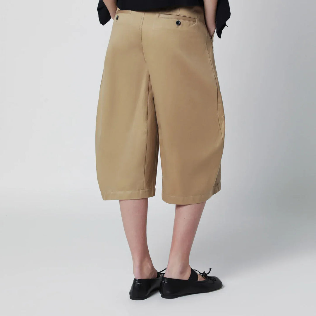 Sacai - Beige cotton chino bermuda shorts