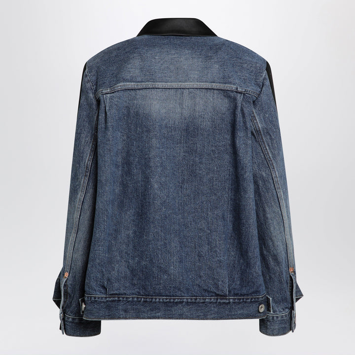 Sacai - Double-breasted jacket in wool and denim
