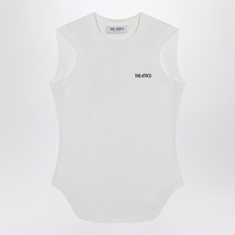 Shirts & Tops The Attico - White tank top with shaped hem - 40 IT Brand