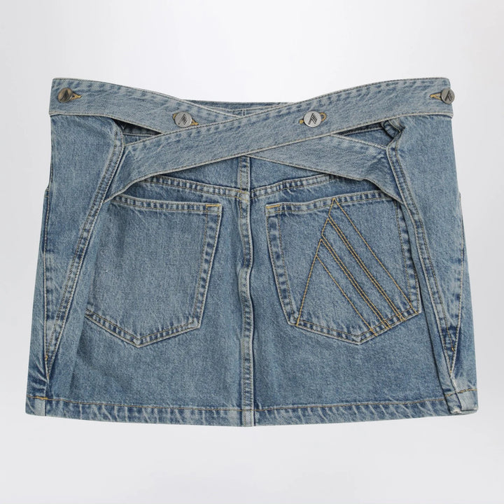 The Attico - Light blue denim mini skirt