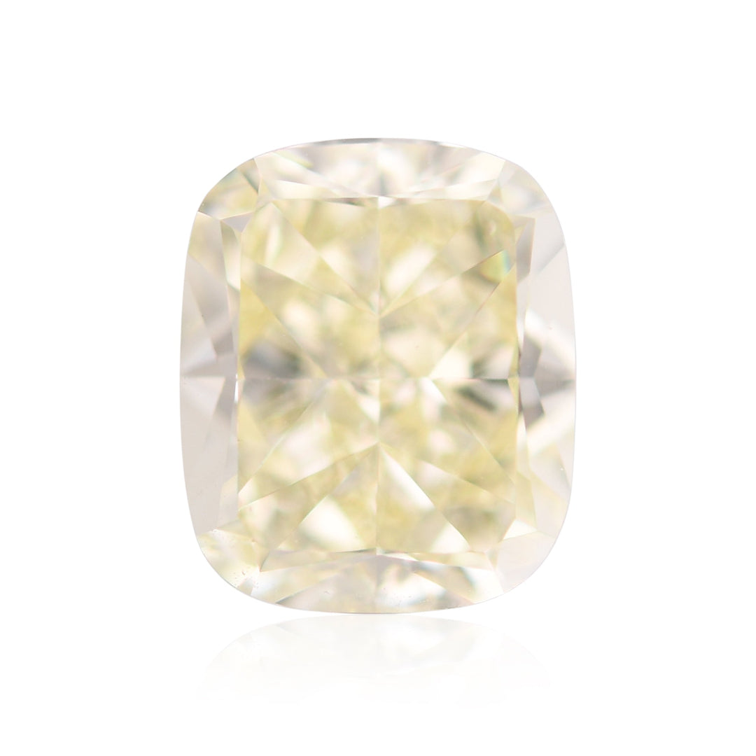 3.39 Carat Light Yellow Cushion Diamond VS2 GIA