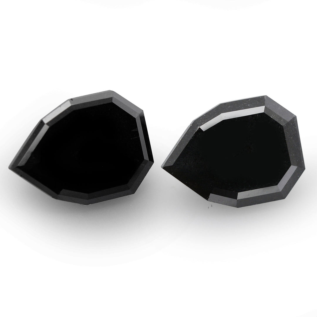 3.00 Carat Fancy Black Pear Diamonds GIA