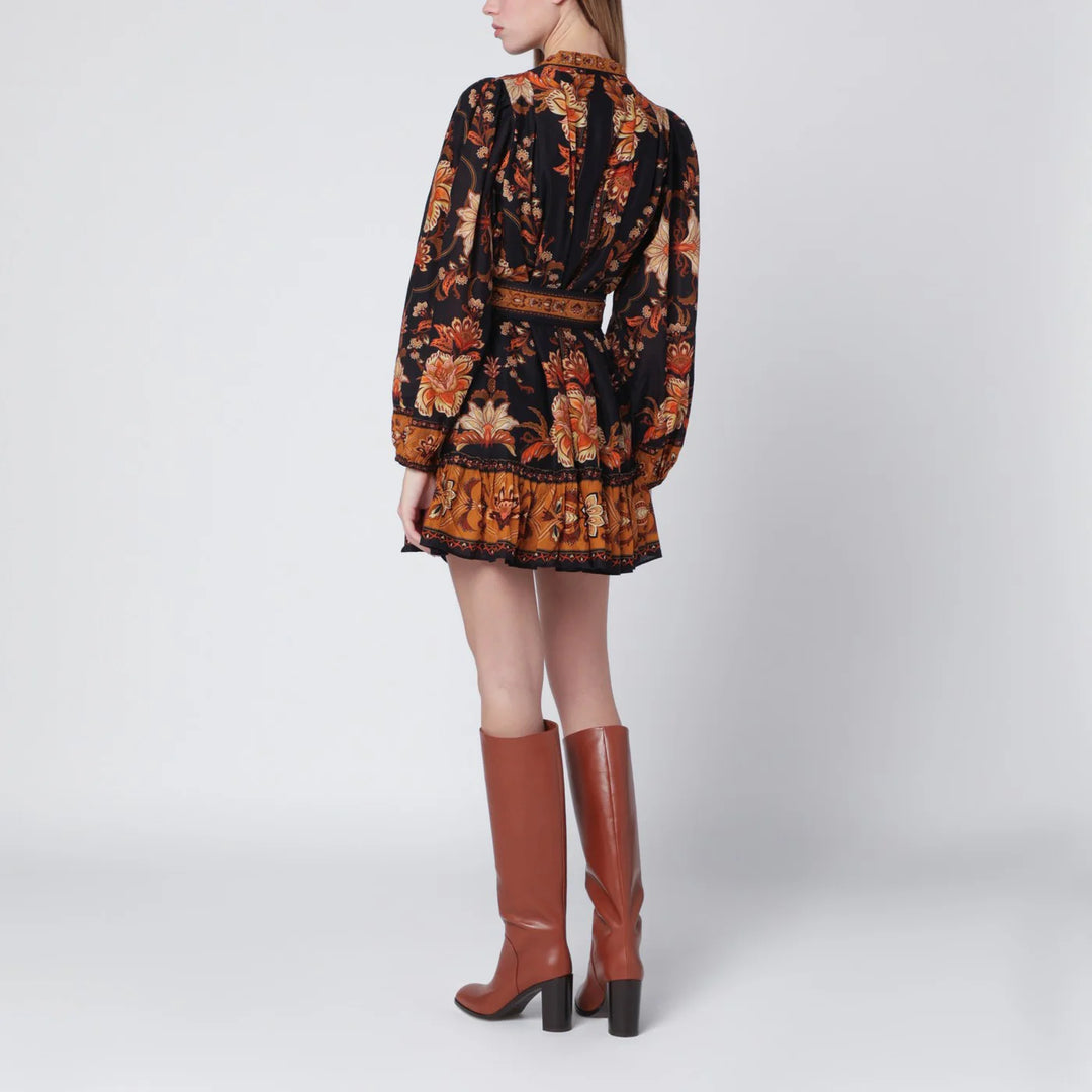 FARM Rio - Black Majestic Garden mini dress