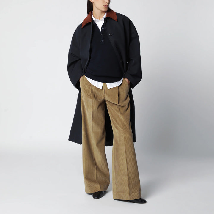 Róhe - Navy Cotton and Wool-Blend Coat