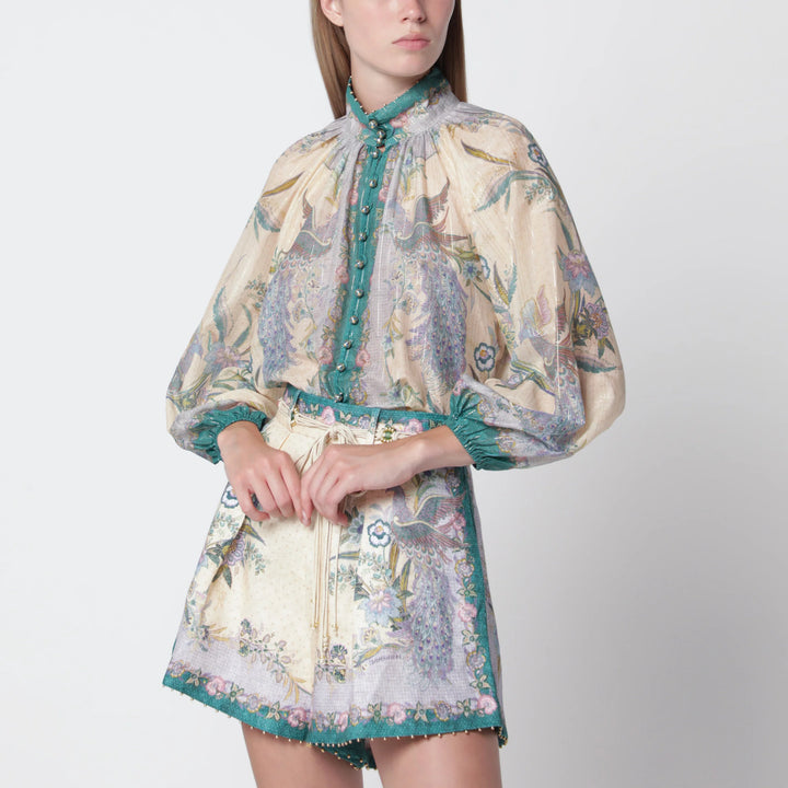 ZIMMERMANN - Cream cotton and silk Indra shirt
