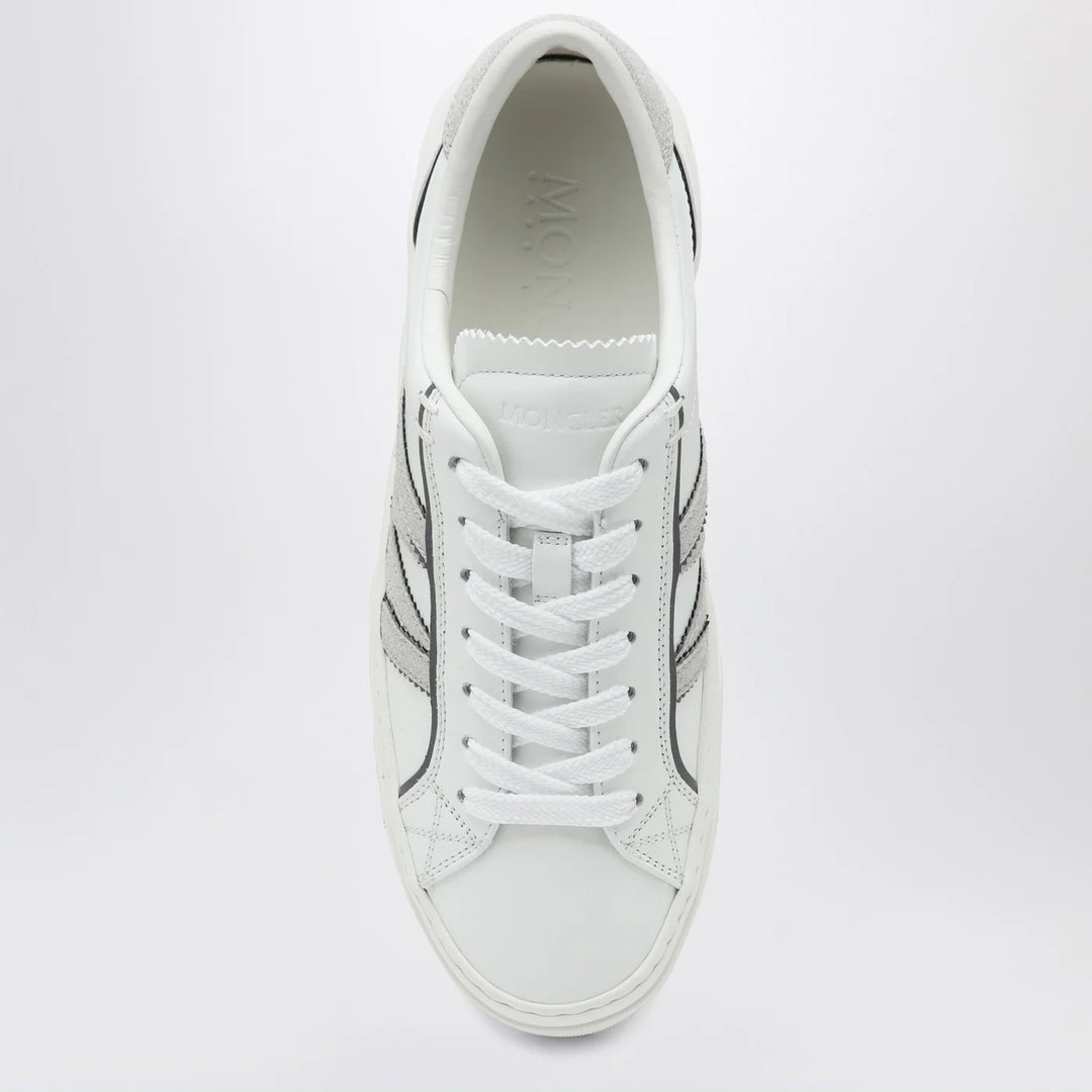 Moncler - White leather Monaco2 Sneakers
