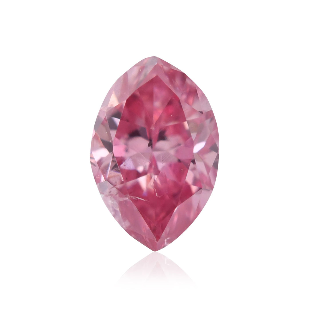 0.13 Carat Fancy Intense Purplish Pink Marquise Diamond (I2) GIA