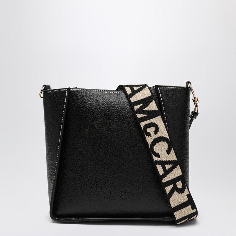 Luggage Stella McCartney - Square black crossbody bag with logo - One size Brand