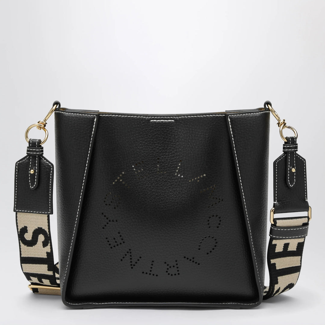 Stella McCartney - Square black crossbody bag with logo