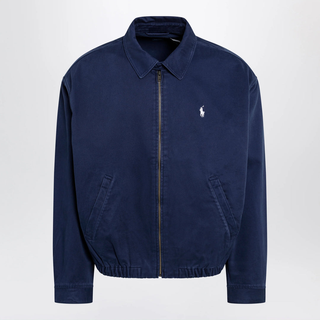 Polo Ralph Lauren - Navy blue zip-up jacket in cotton