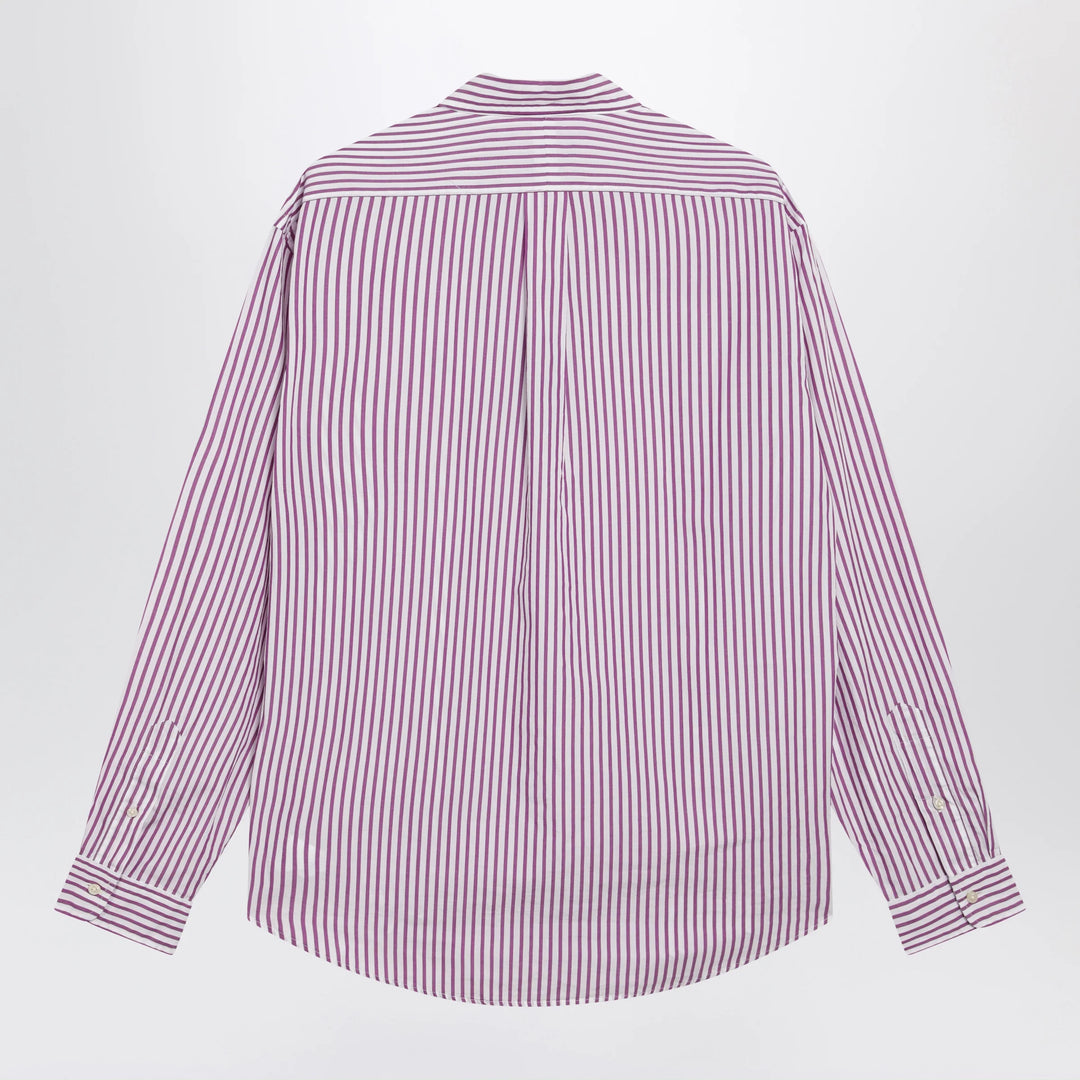 Polo Ralph Lauren - White/purple striped Custom-Fit poplin shirt