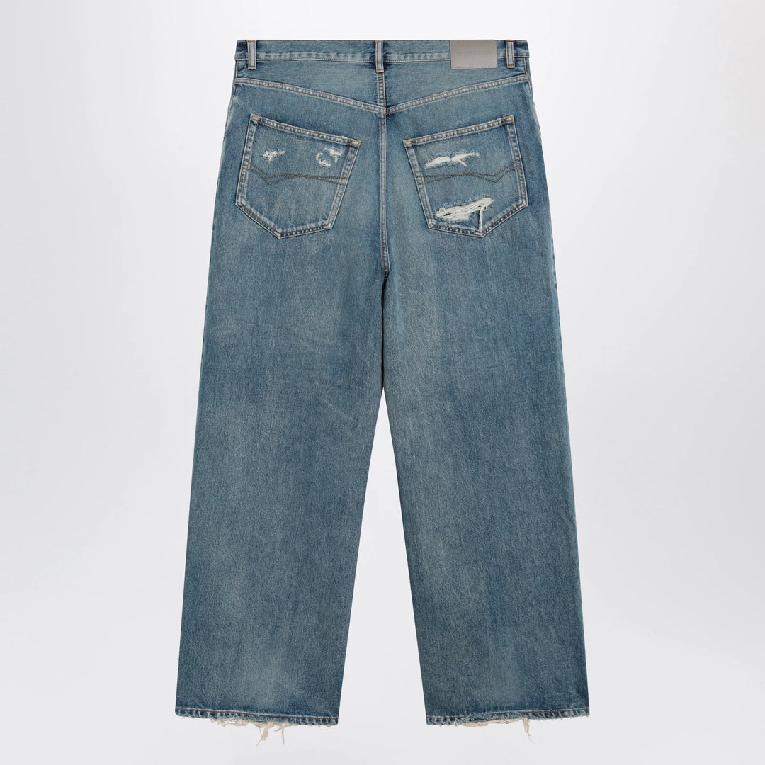 Balenciaga - Baggy jeans in blue cotton denim