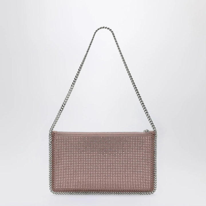 Stella McCartney - Falabella Pink Clutch Shoulder Bag with Rhinestones