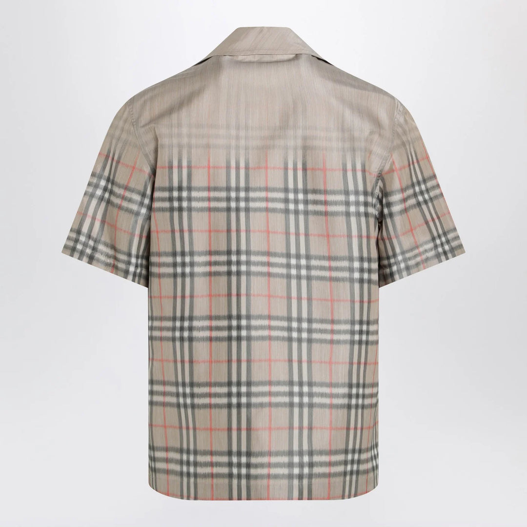 Burberry - Beige shirt with shaded Check pattern