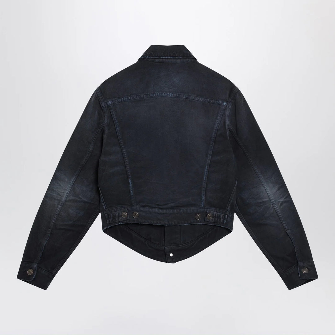 Balenciaga - Navy blue jacket with curved waist