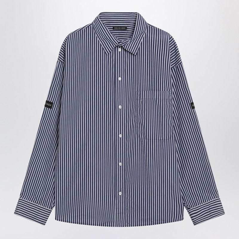 Shirts & Tops Balenciaga - Oversize navy blue and white striped shirt - XS Brand