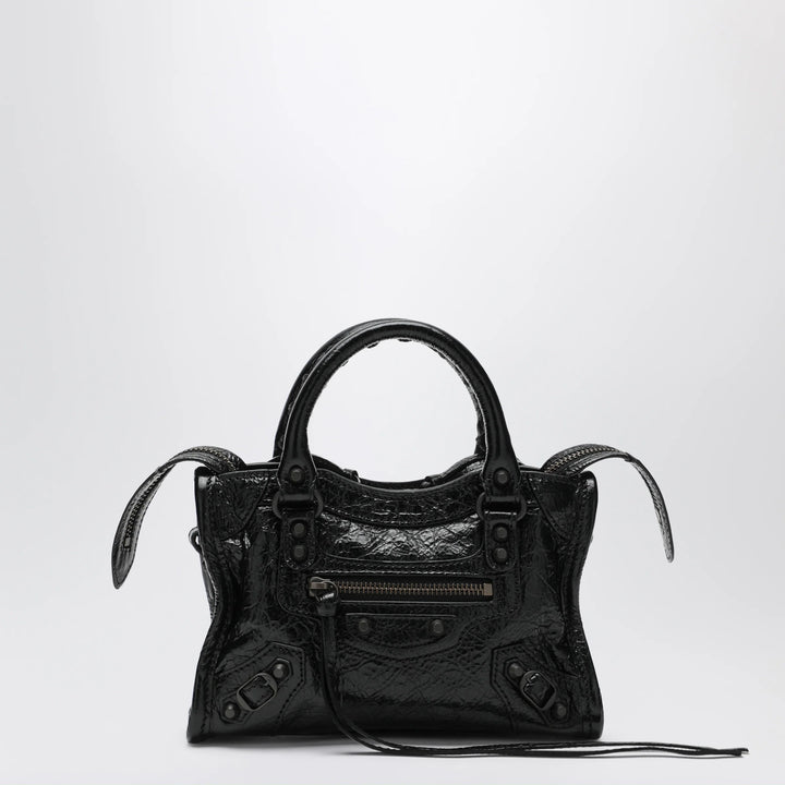 Balenciaga - Le City Nano leather handbag in military green