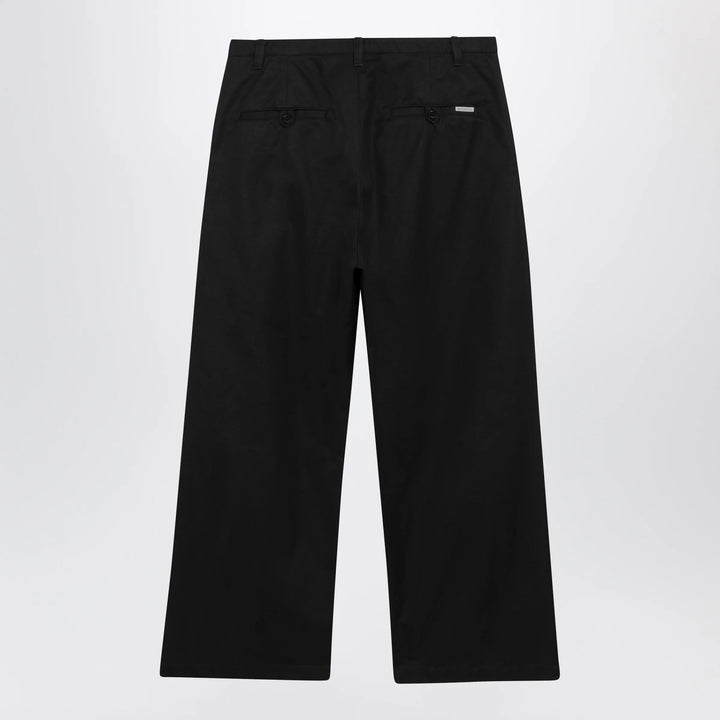 Balenciaga - Black cotton twill chino trousers