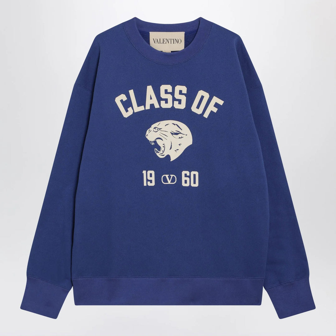 Valentino - Blue sweatshirt with Panther print