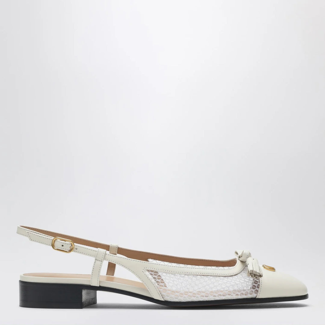 Valentino Garavani - Valet Du Roi slingback ballerina ivory