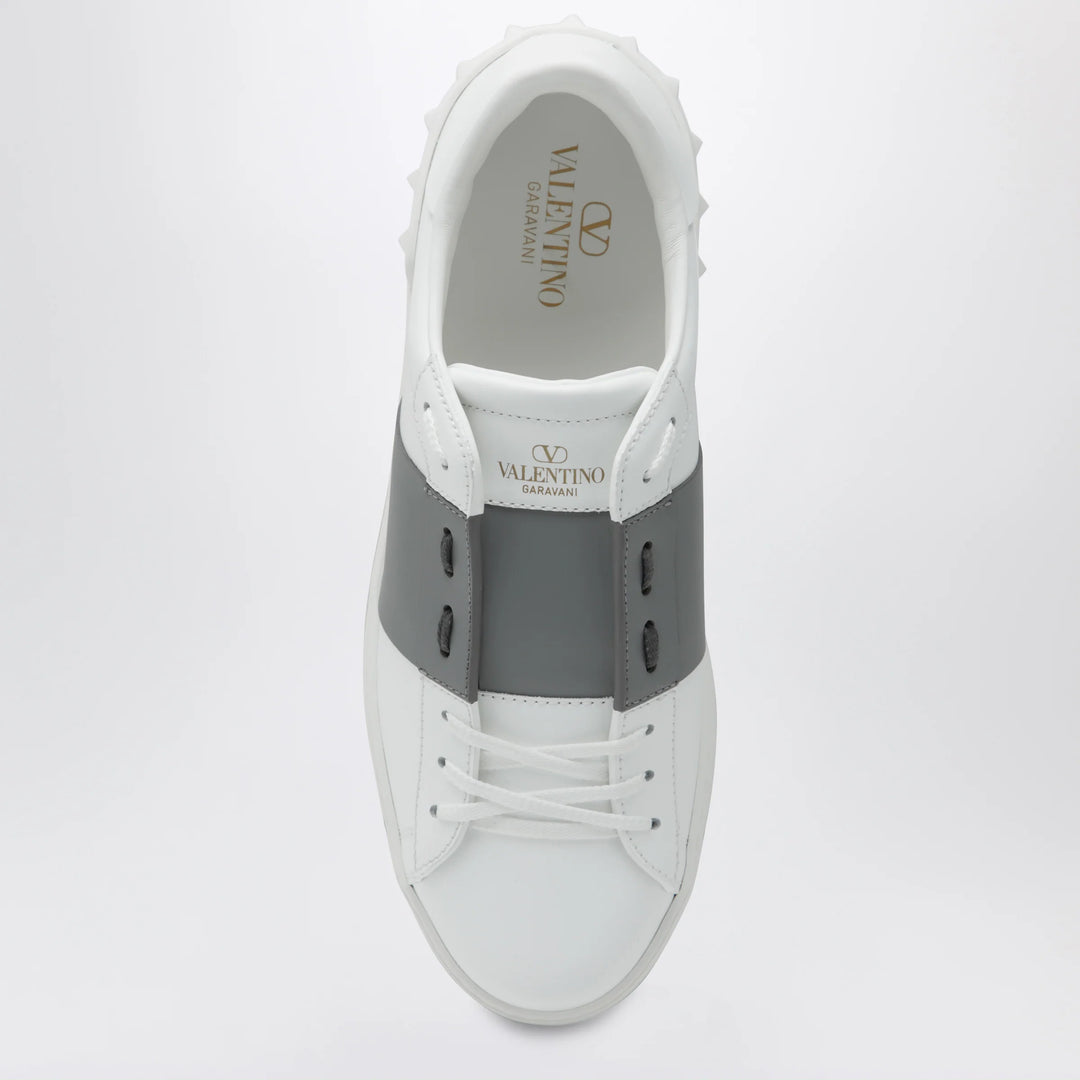 Valentino Garavani - White/Dark Steel Open Sneakers