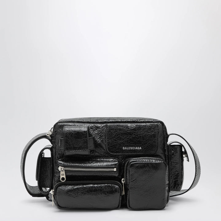 Balenciaga - Superbusy camera bag in black Arena lambskin