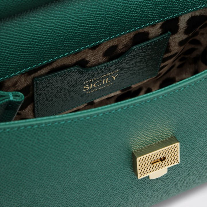 Dolce&amp;Gabbana - Medium Sicily top-handle bag in emerald green