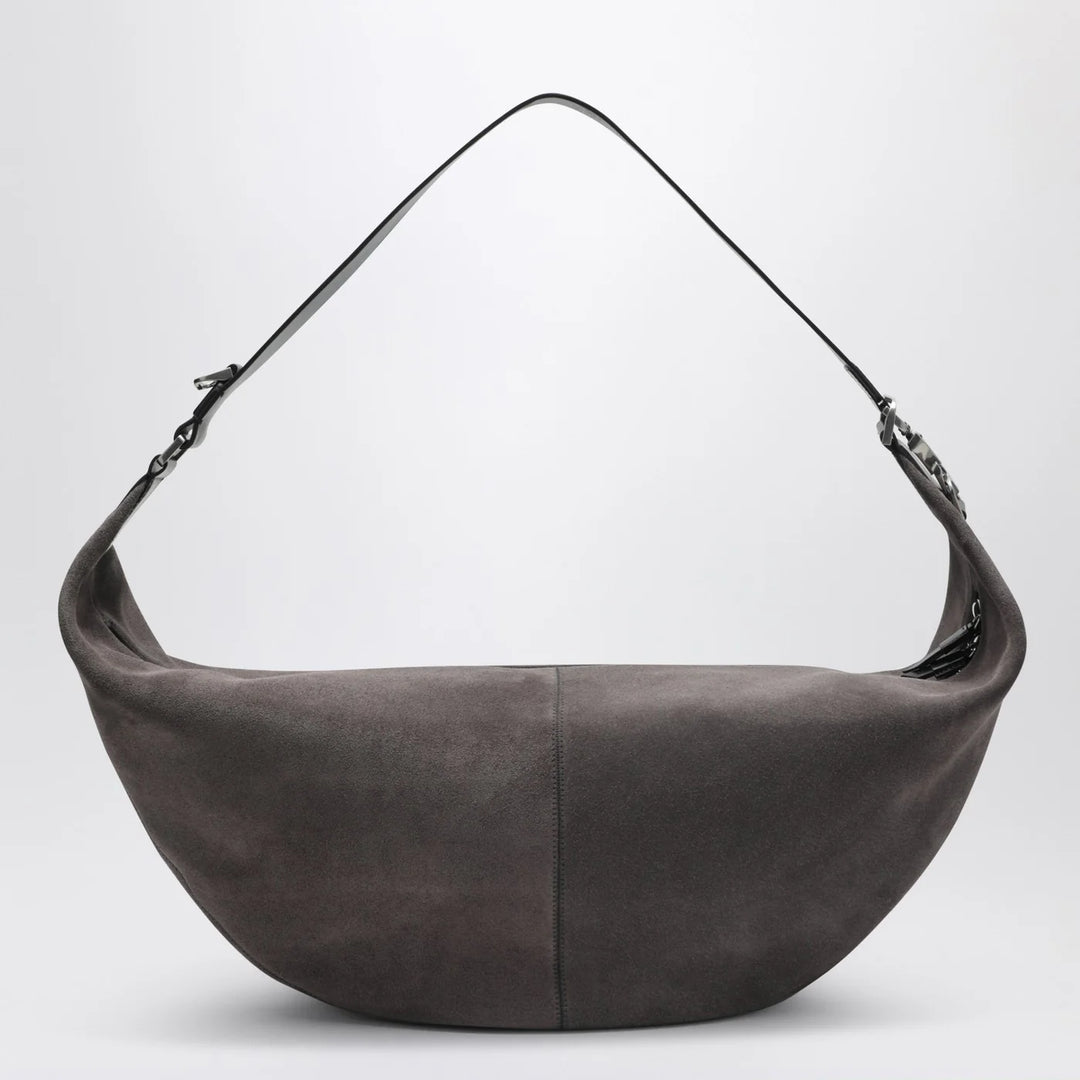 LEMAIRE - Greige Quiver Clip suede bag