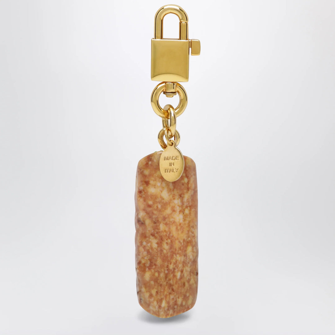 Dolce&amp;Gabbana - Cannolo charm keyring in metal and resin, multicolor