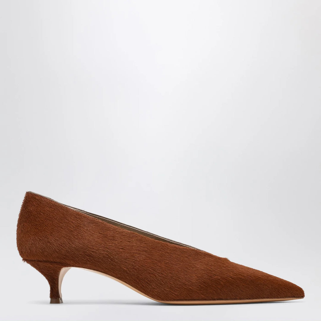 Le Monde Béryl - Babouche Kitten cowhide-effect décolleté