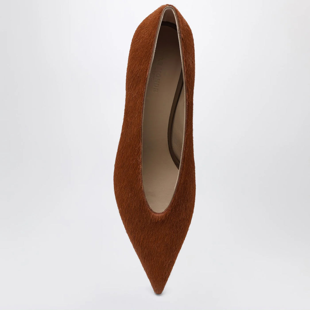 Le Monde Béryl - Babouche Kitten cowhide-effect décolleté