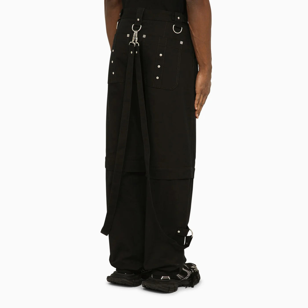 Givenchy - Black trousers with removable bottoms