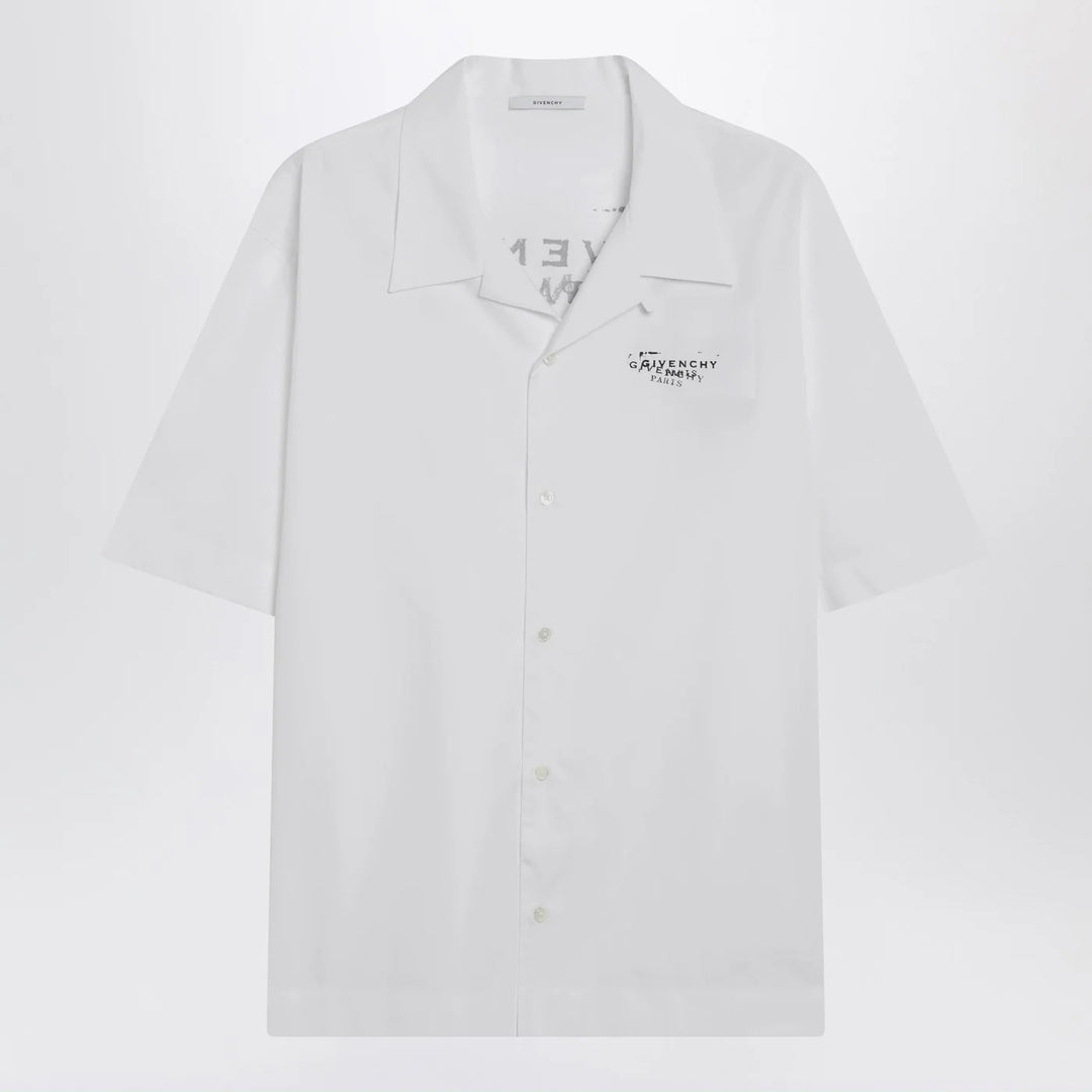 Givenchy - White poplin shirt with logo print