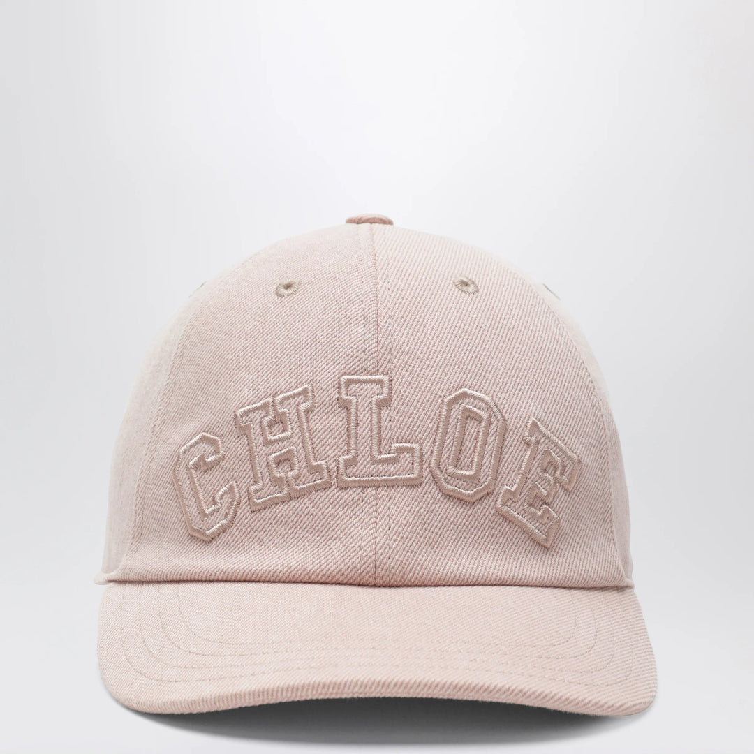 Chloé - Pink cotton denim baseball cap