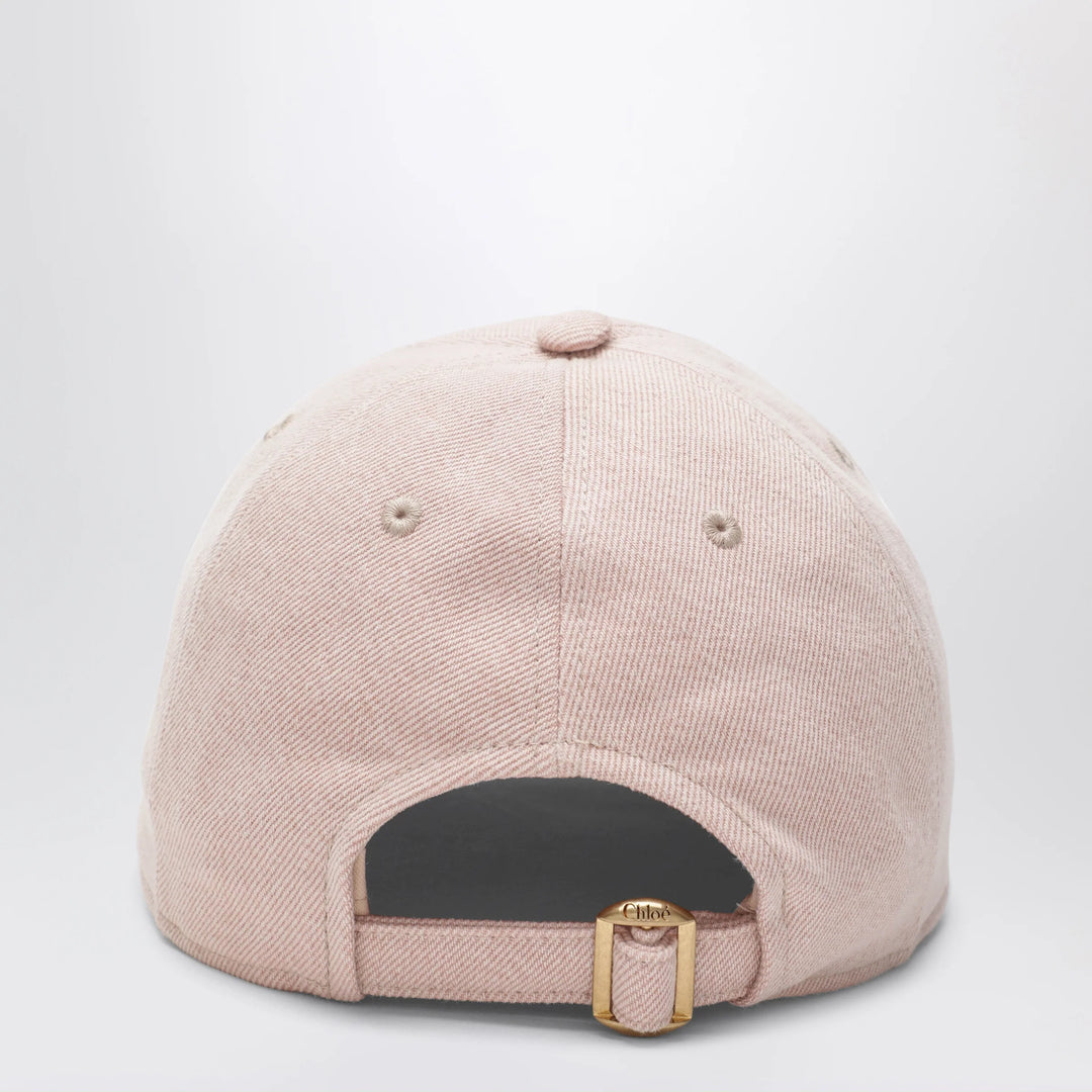 Chloé - Pink cotton denim baseball cap