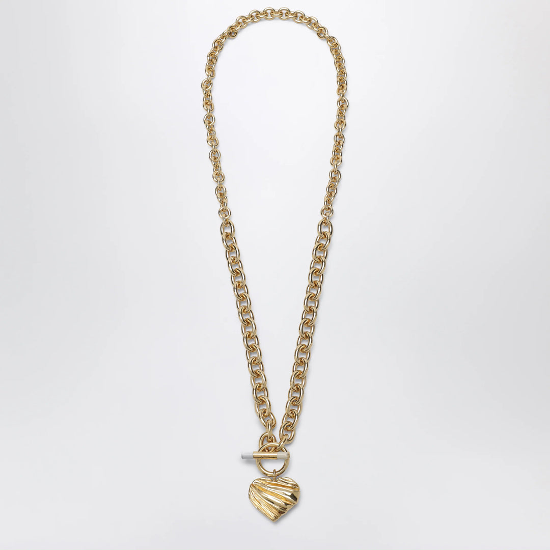 Chloé - Gold/Ivory heart chain necklace