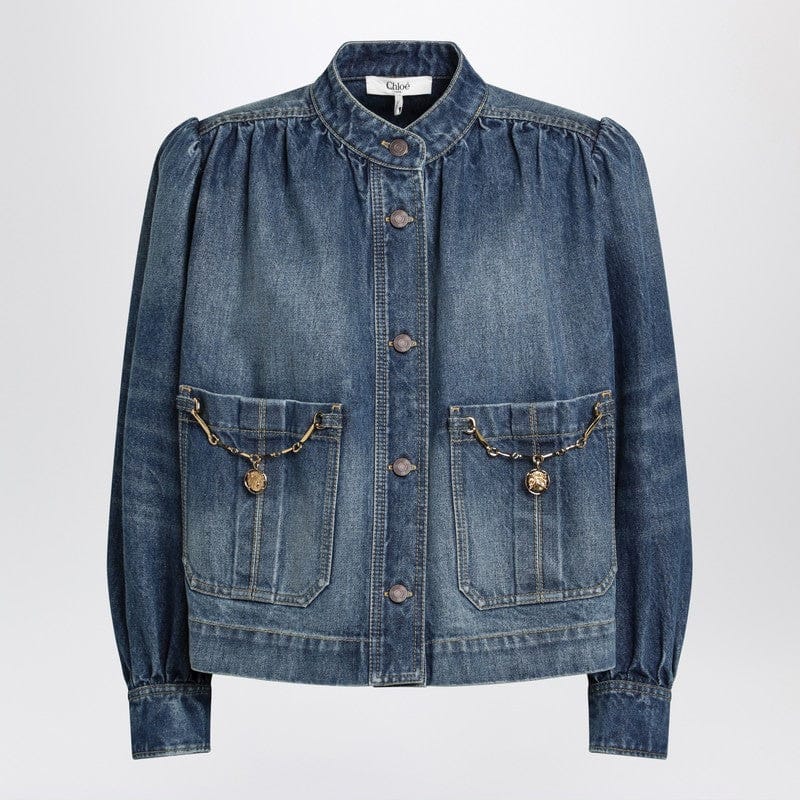 Coats & Jackets Chloé - Indigo blue gathered denim jacket - 36 FR Brand