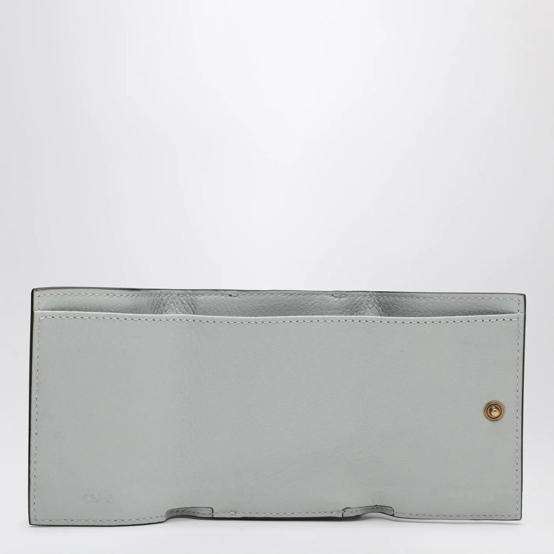 Chloé - Paddington mini trifold wallet in aqua blue leather