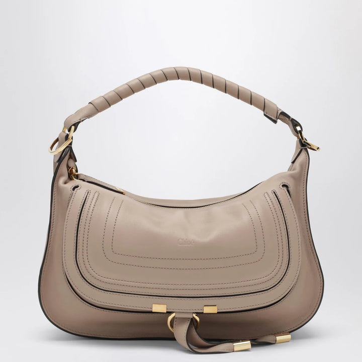 Chloé - Small Marcie Wood Smoke leather bag