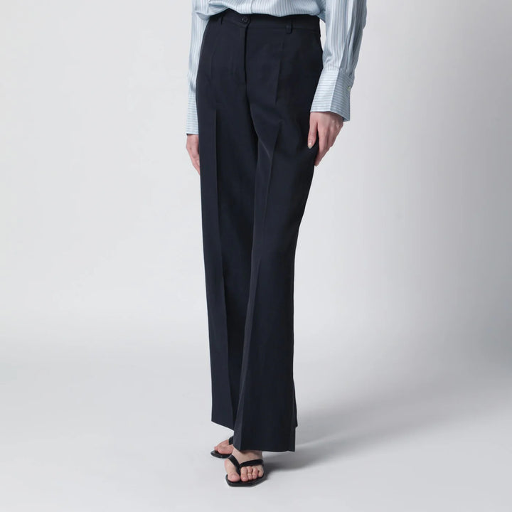 P.A.R.O.S.H. - Blue viscose trousers
